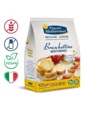 Bruskete brez glutena, mediteranske