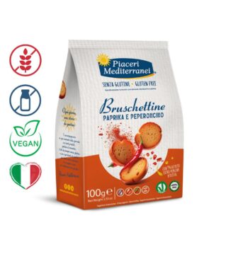 Bruskete brez glutena, paprika