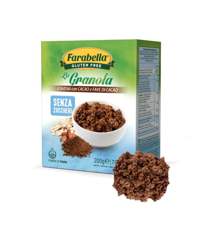 BG granola s kakavom brez sladkorja Granola brez glutena in sladkorja s kakavom Farabella
